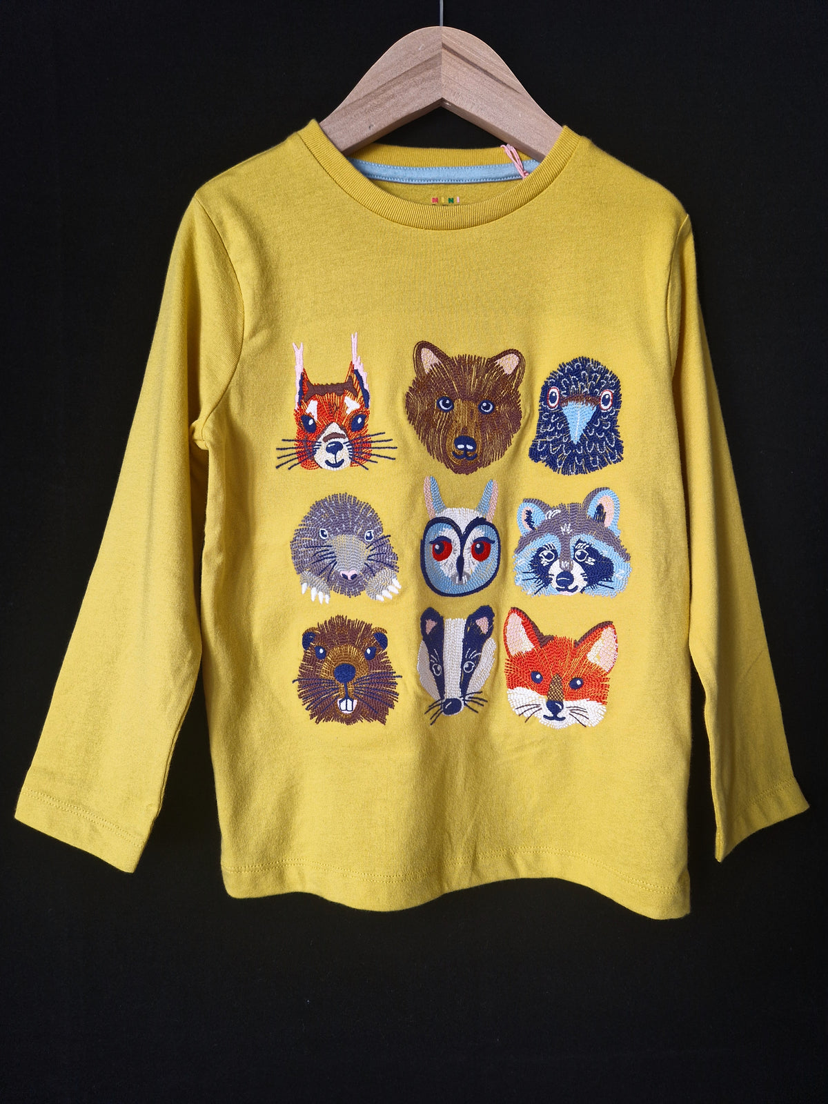 MINI BODEN Embroidered Animal Superstitch Long sleeves T-shirt