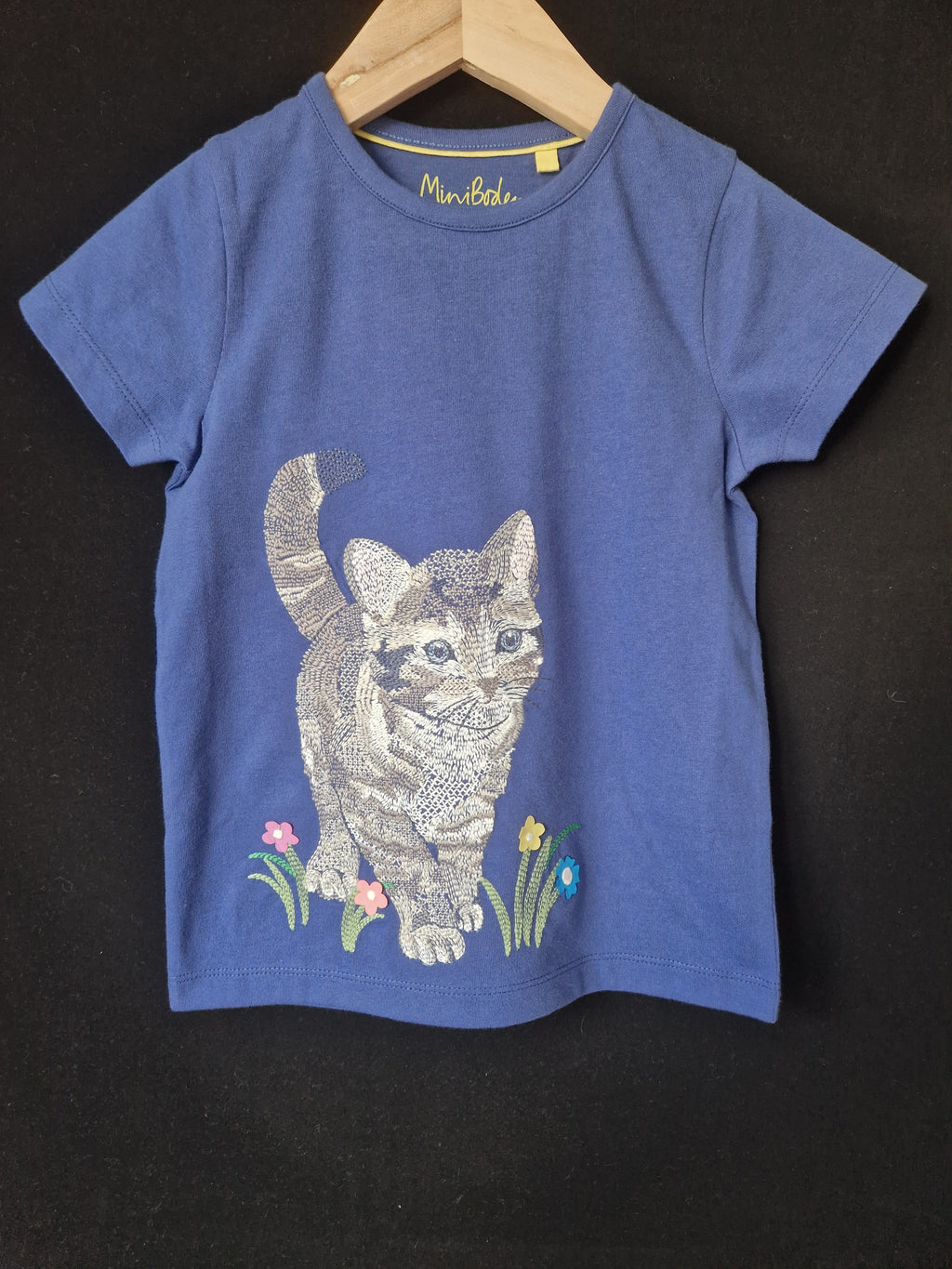 MINI BODEN Kitten Superstitch Embroidered T-shirt