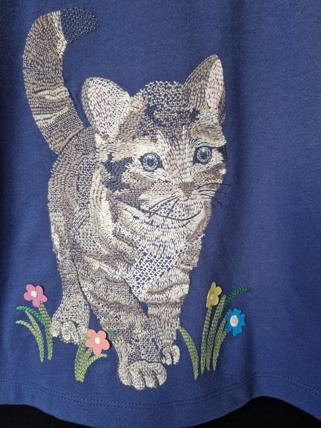 MINI BODEN Kitten Superstitch Embroidered T-shirt