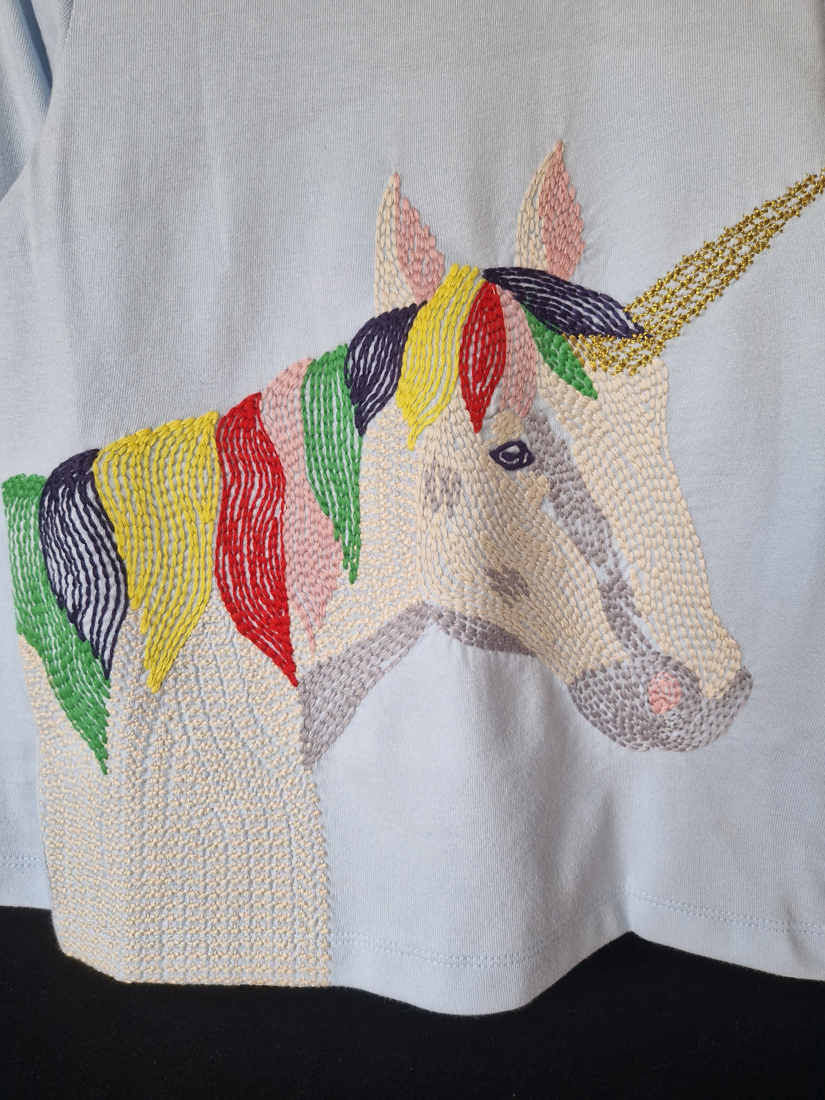 MINI BODEN Unicorn Long sleeves T-shirt