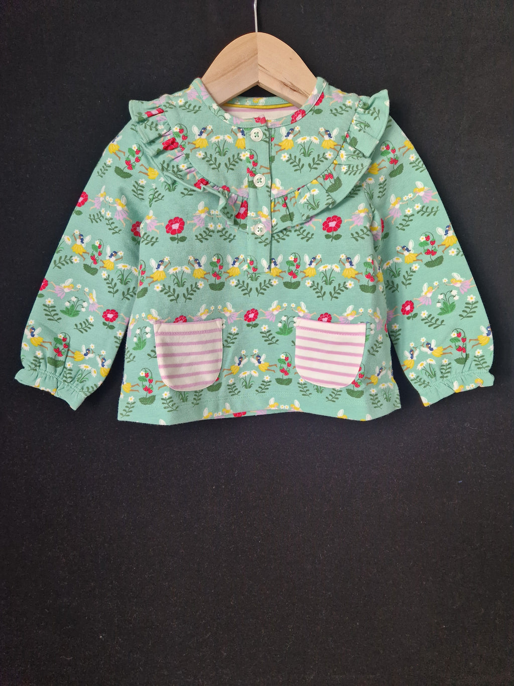 BABY BODEN Jersey Ruffle Top and Bottom Set