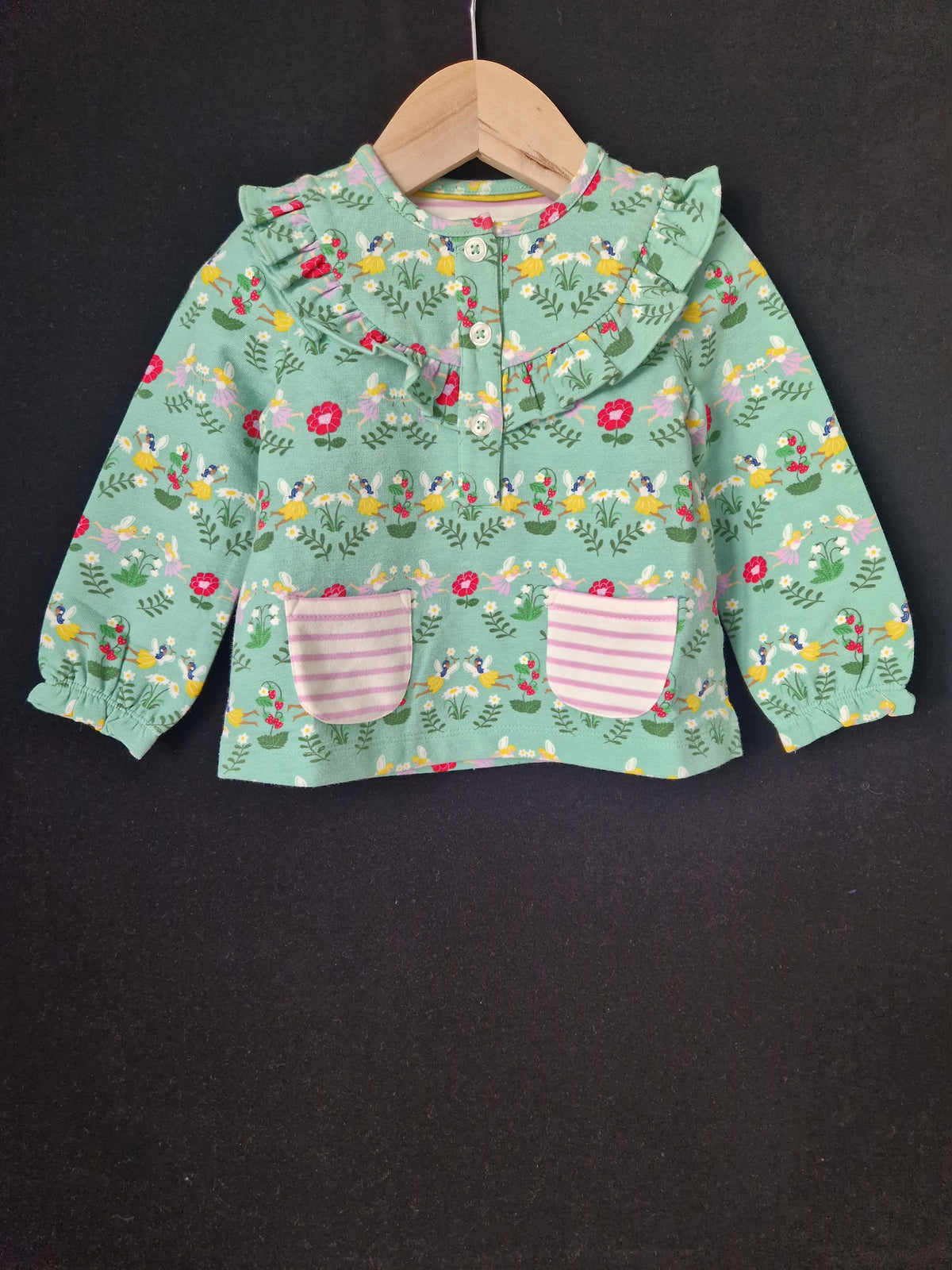 BABY BODEN Jersey Ruffle Top and Bottom Set