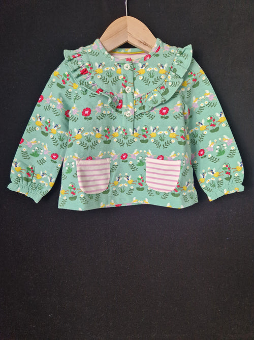 BABY BODEN Jersey Ruffle Top and Bottom Set
