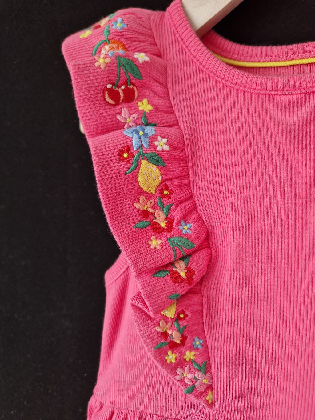 MINI BODEN Bright Pink Rib dress