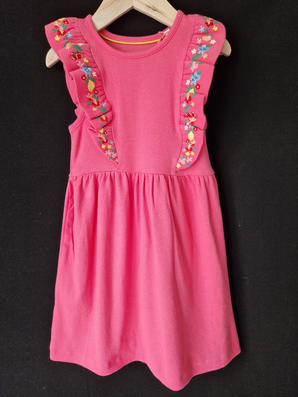 MINI BODEN Bright Pink Rib dress