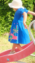 MINI BODEN  Rain Forest shirred Appliqué Dress