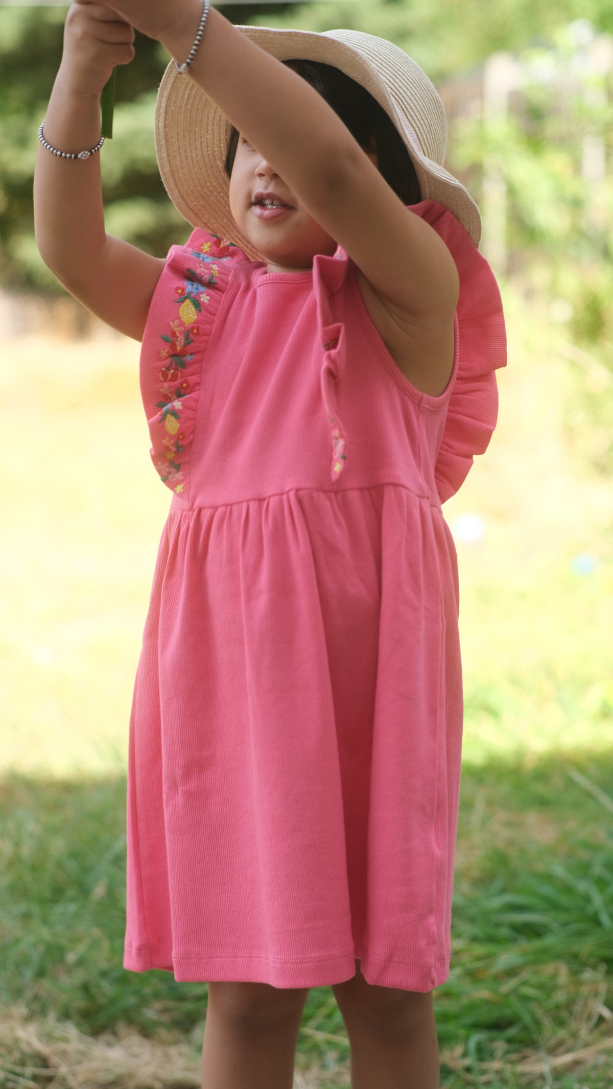 MINI BODEN Bright Pink Rib dress